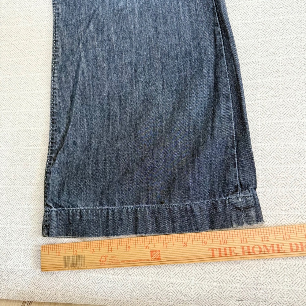 American Eagle Women 10 Reg Wide Leg Jeans Medium Wash Cotton Denim - Picture 4 of 7